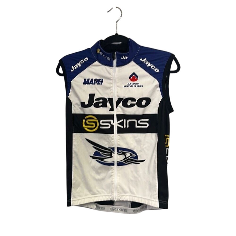Jayco Men's Sleeveless High Neck Full Zip Sporty Cycling‎ Jersey Shirt Size M